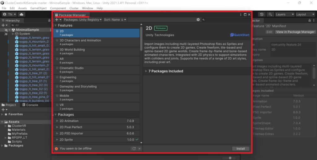 【Unity 簡単解説】Package Managerが表示されない時の対処法 | Tapichan blog
